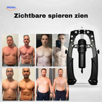 muscles bras visiblement développés grâce à l'appareil powerflex, comparaison avant après