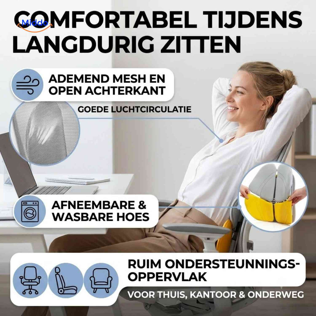 Coussin lombaire ErgoRest ergonomique et réglable, vue 09