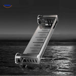 étagère inox étanche au design moderne pour salle de bain, fixation ventouse