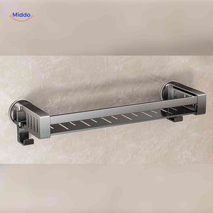 étagère inox murale pour salle de bain avec ventouse puissante, pose sans perçage