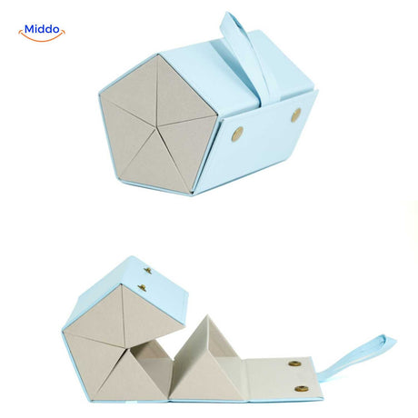 étui à lunettes pliable bleu 5 compartiments pour organiser toutes vos paires de lunettes