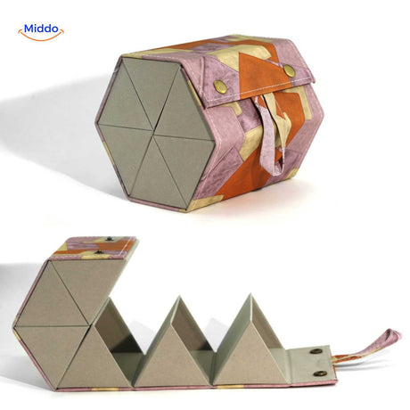 étui à lunettes pliable motif fleurs roses 6 compartiments, porte-lunettes multi-cases
