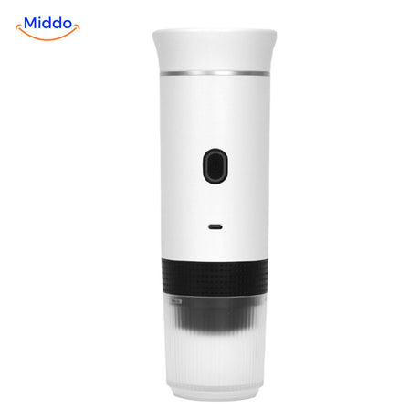 machine à expresso portable avec port USB pour recharge, vue de côté