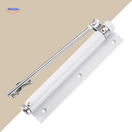 ferme-porte blanc avec angle de rotation réglable pour une fermeture sur mesure