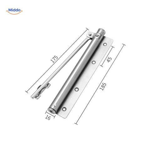 ferme-porte hydraulique réglable avec ouverture jusqu'à 150 degrés, en acier inoxydable