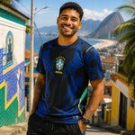 Maillot supporter FIFA Coupe du Monde 2026 Brésil bleu maillot de football pour homme