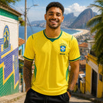 Maillot supporter FIFA Coupe du Monde 2026 Brésil jaune maillot de football pour homme
