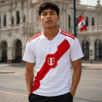 Maillot supporter FIFA Coupe du Monde 2026 Pérou blanc rouge maillot de football pour homme