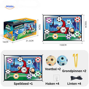 filet de tir au football avec indication des dimensions du produit