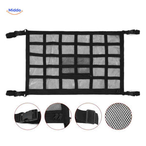 filet de toit multi-compartiments avec boucles de fixation robustes pour voiture ou bateau