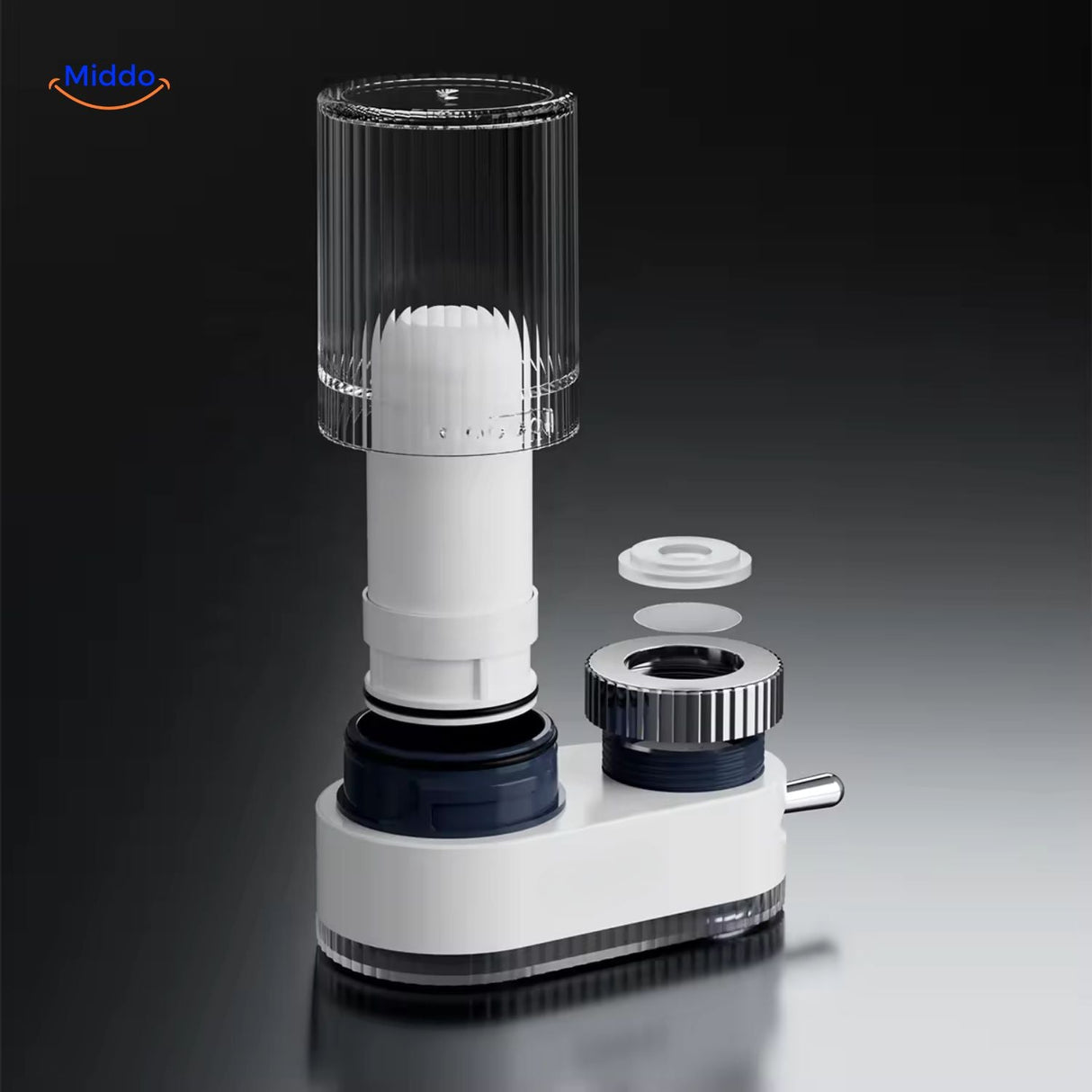 filtre robinet avec ses differents filtres et modes de reglage de l'eau