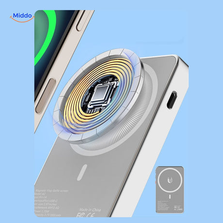 fixation MagSafe avec technologie à puce intégrée pour un alignement précis et stable