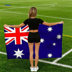 flagora cape Australie drapeau style serviette supporter www.middo.fr