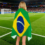 flagora cape Brésil drapeau cape vue arrière supporter www.middo.fr