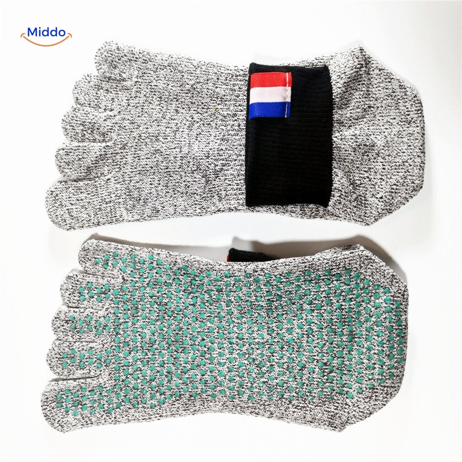 chaussettes flexguard five toe pour travaux dangereux middo