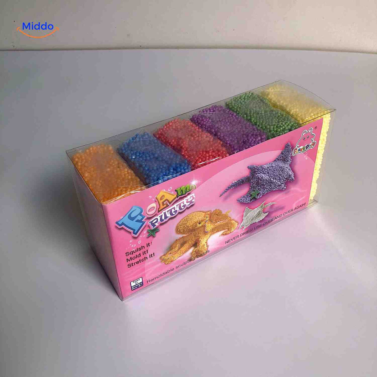 set foam putty avec blocs de pâte à modeler colorée et légère pour enfants