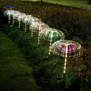 fontaine solaire fiber optic avec effets de lumière et lampes colorées décoratives