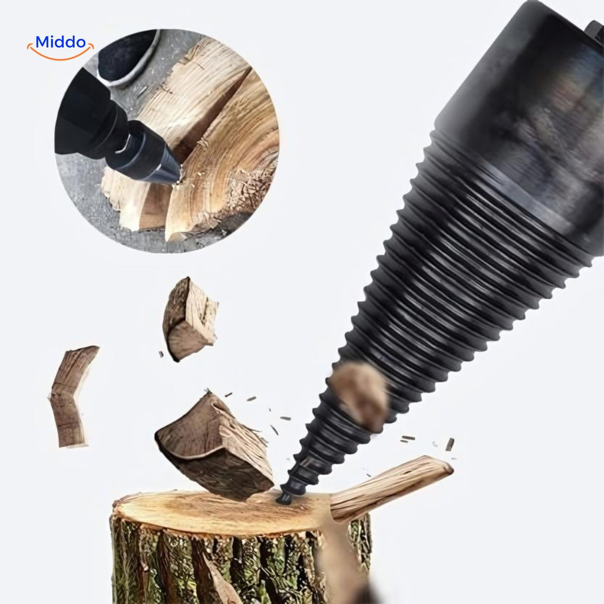 foret powersplit utilisé pour fendre des bûches de bois de chauffage rapidement et facilement