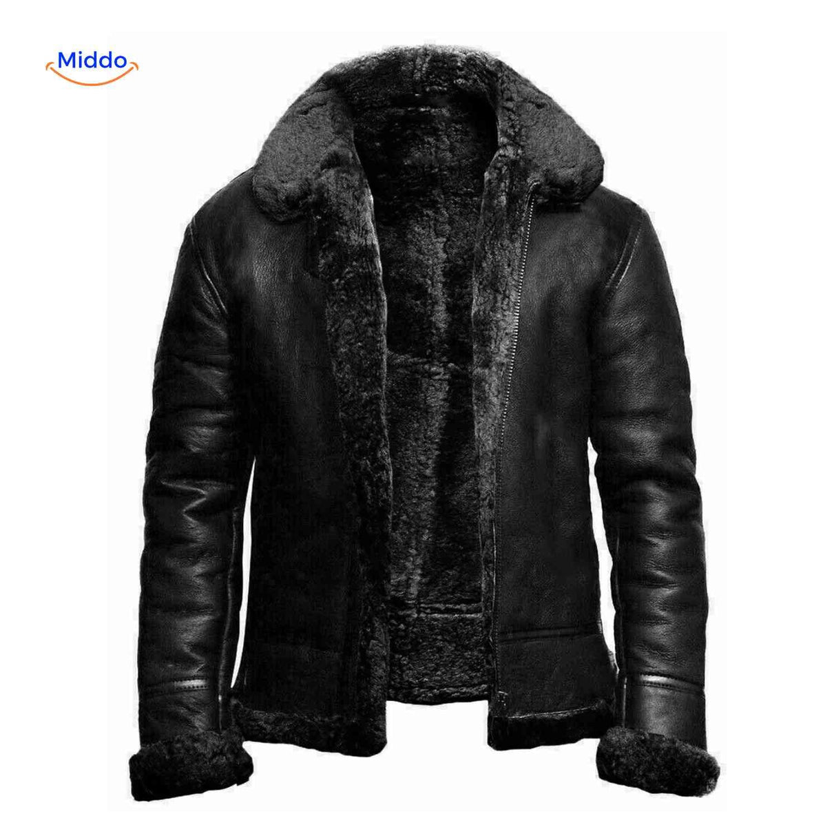 Furvexo veste hiver avec intérieur doublé et fermeture zippée
