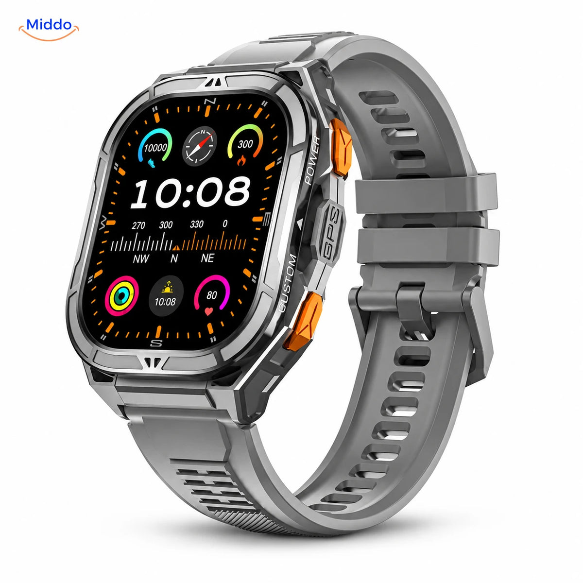 Galaxy Armor X5 grise avec bracelet en silicone