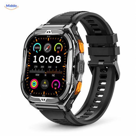 Galaxy Armor X5 noire avec bracelet en silicone