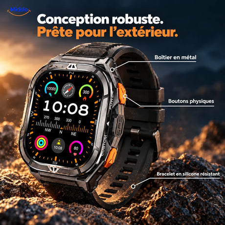 Galaxy Armor X5 : boîtier en métal, boutons physiques et bracelet en silicone résistant