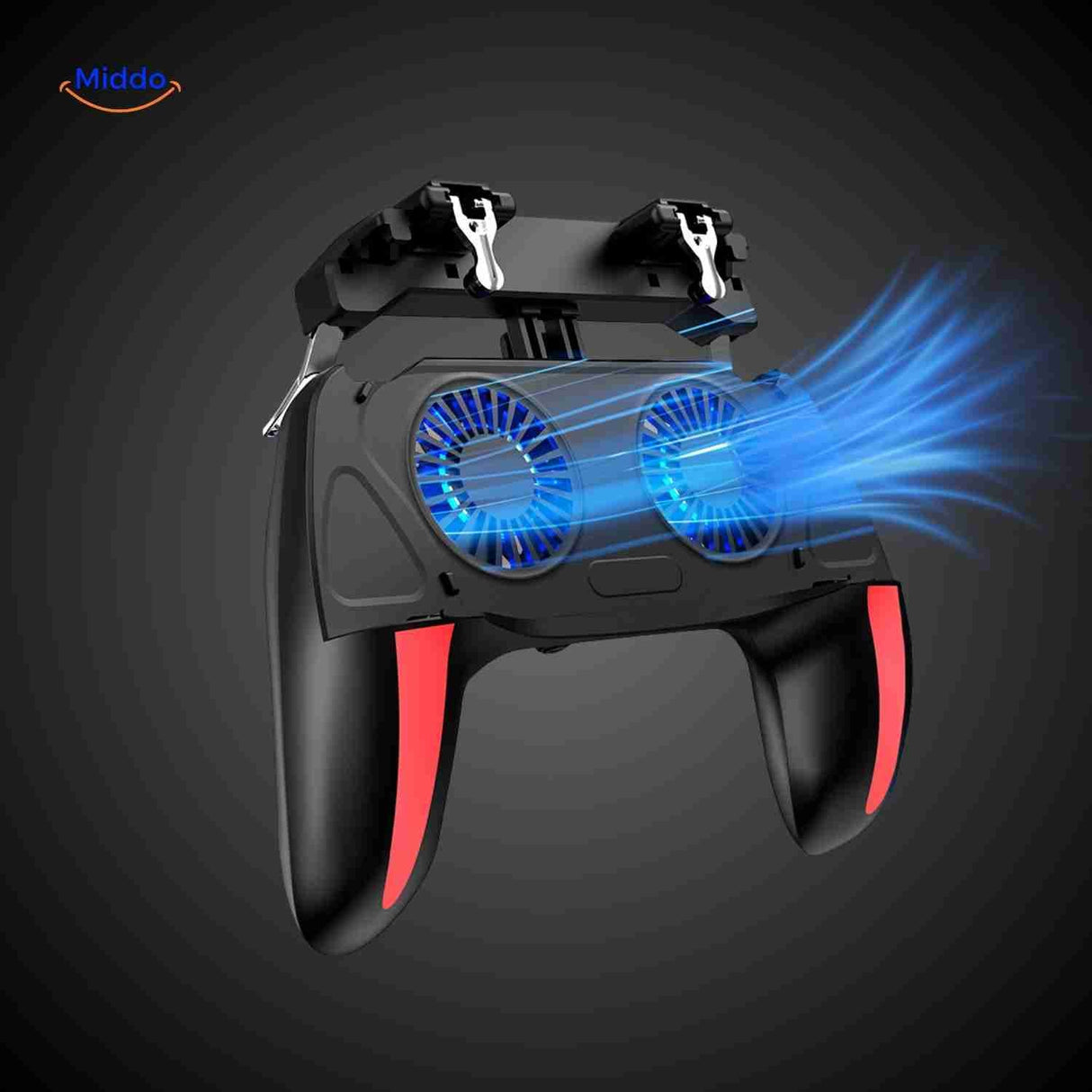 gamepad mobile avec ventilateur et éclairage led bleu pour un refroidissement optimal en jeu