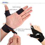 gants led avec bracelet de poignet ajustable pour un maintien sécurisé pendant l'activité