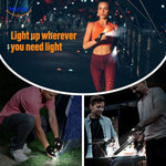 gants led avec double éclairage sur la paume pour une luminosité maximale toutes directions