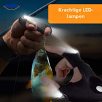 gants led spécialement adaptés à la pêche nocturne grâce à leur éclairage puissant