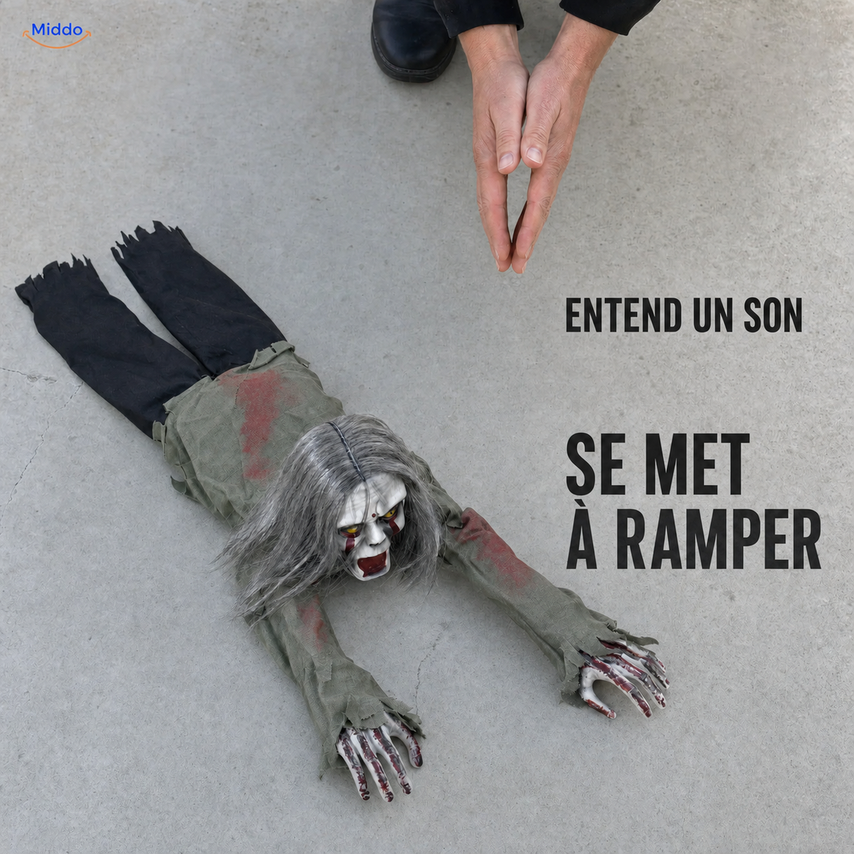 GhostEcho™ commence à ramper lorsqu’il entend un son