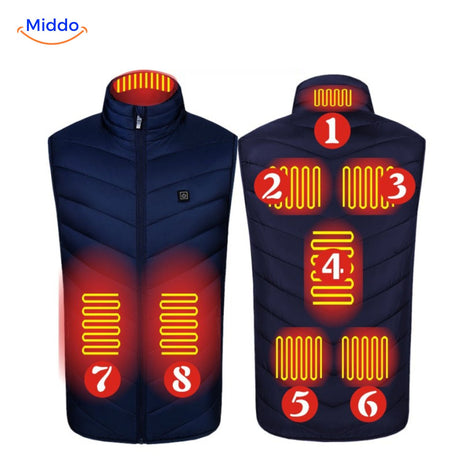 gilet chauffant usb illustrant ses bienfaits de chaleur thérapeutique pour le dos et les épaules