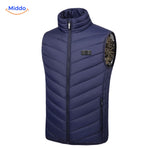 gilet chauffant noir avec zone de chauffage dorsale bien visible dans le dos