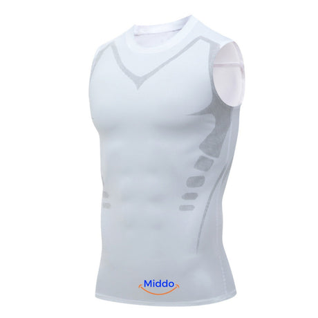 gilet de compression powervest coloris blanc pour améliorer la posture et augmenter l'énergie