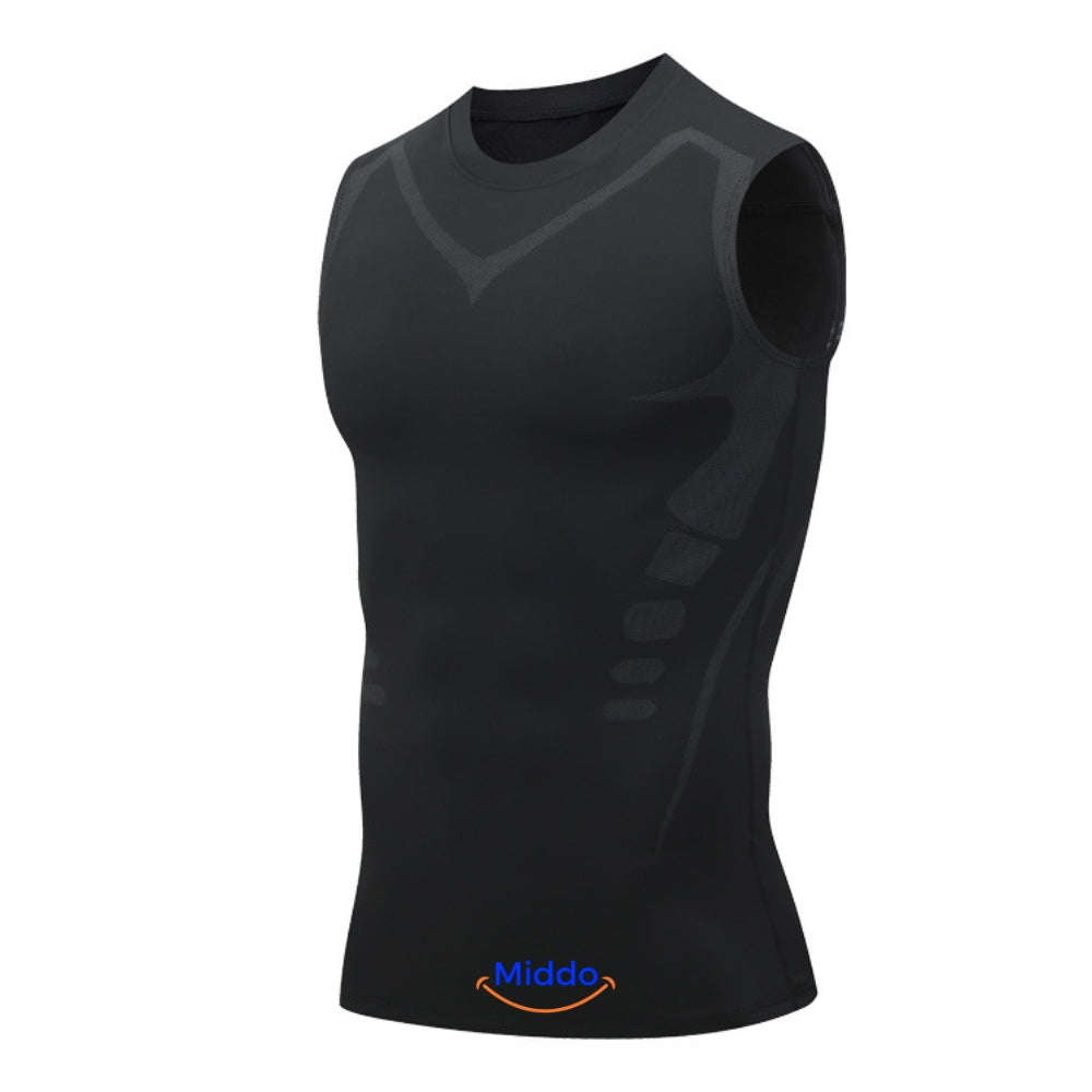 gilet de compression powervest coloris noir pour renforcer les muscles et améliorer la posture