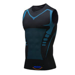 gilet de compression powervest coloris noir et bleu pour le sport et le renforcement musculaire
