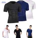gilet shapewear de compression disponible en coloris noir, bleu et blanc
