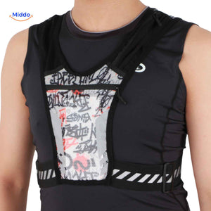 gilet de sport avec poche avant en filet graphique pour un rangement accessible
