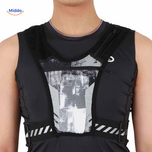 gilet trail réfléchissant avec panneau avant en filet pour une ventilation optimale