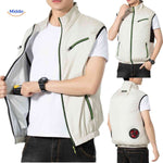 gilet sans manches respirant avec ventilateurs USB inclus et conception aeree pour les journees chaudes