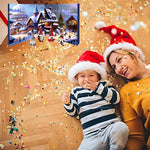 enfant et mère explorant ensemble le calendrier de l'avent gnome en peluche, moment de partage