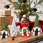 calendrier de l'avent gnomes de noël en peluche avec cadeaux et sapin, décoration complète