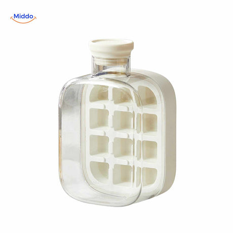 gourde à glaçons blanche compacte avec bouchon à vis pratique