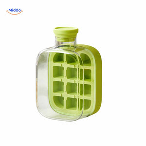 gourde à glaçons verte avec moule en silicone durable pour glaçons maison