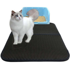 grand tapis de litière pour chat, capture efficacement les granulés qui tombent de la caisse