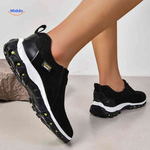 Chaussures homme Stridex à enfiler en suède, gris, portées, vue 19