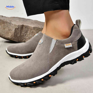 Chaussures homme Stridex à enfiler en suède, gris, vue 32