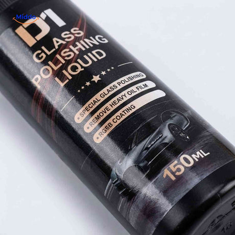 gros plan sur le flacon de liquide de polissage pour verre glaspure 150 ml