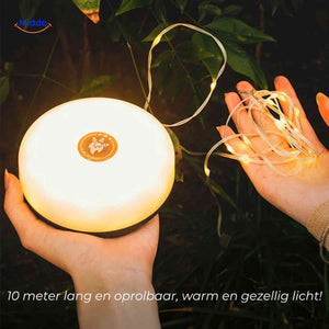 guirlande led enroulable pratique pour decorer un camping ou un jardin en exterieur