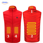 heatguard verwarmde bodywarmer 4 warmtezones camouflage